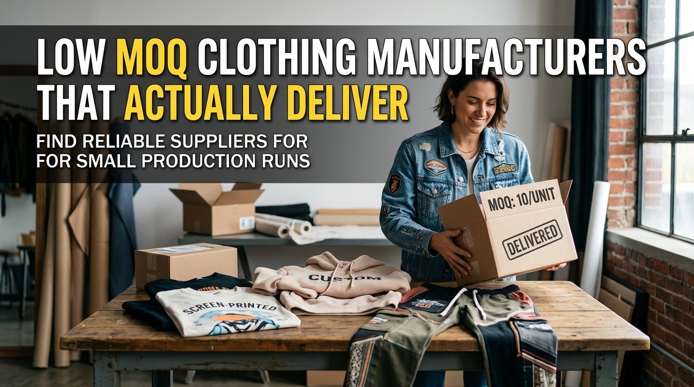 Low MOQ Clothing Manufacturers That Actually Deliver