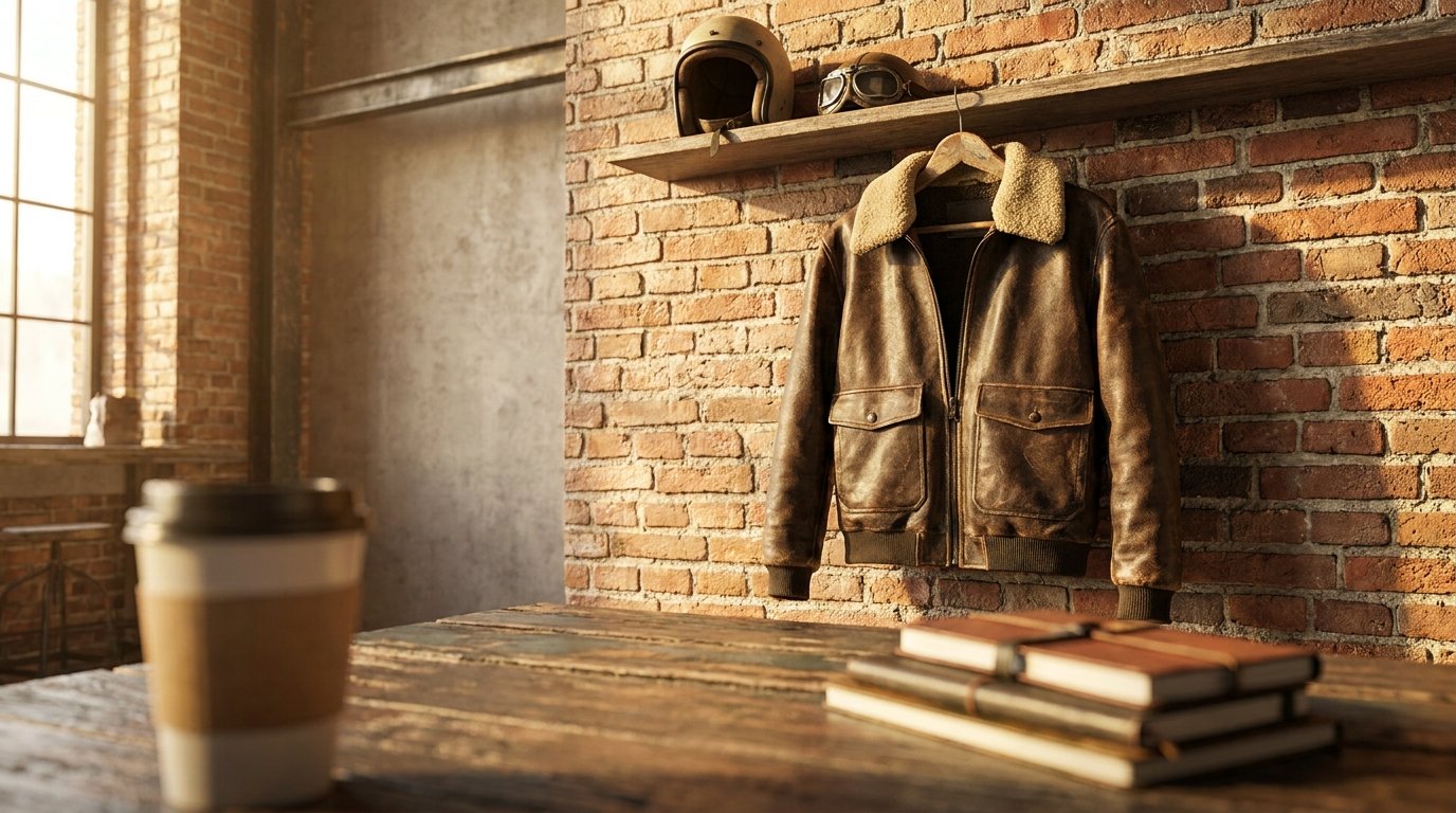 Bomber leather jacket