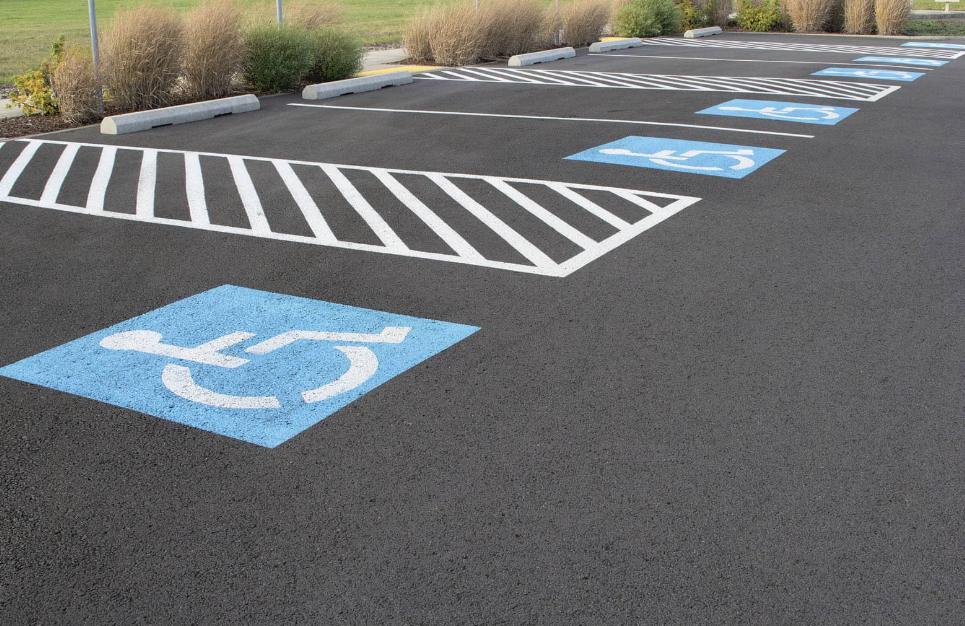 ADA parking striping
