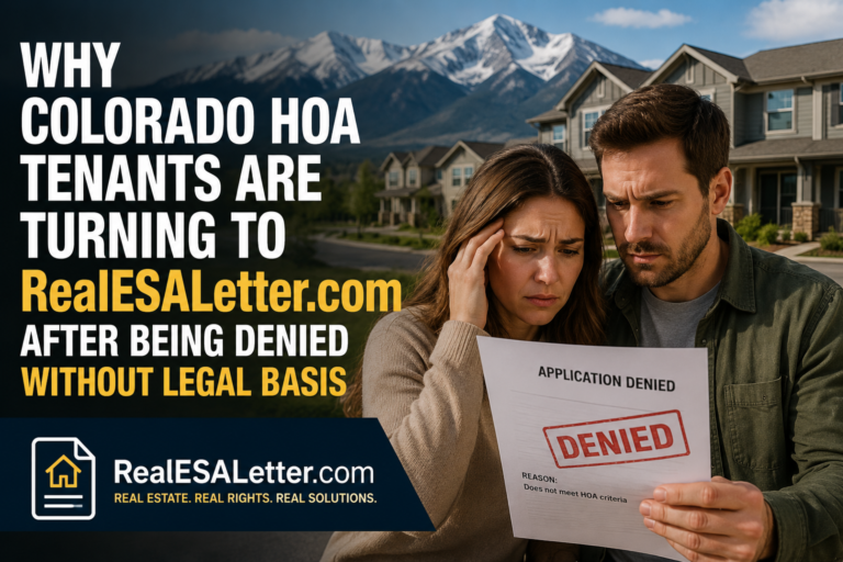 Why Colorado HOA Tenants Are Turning to RealESALetter.com After Being Denied Without Legal Basis
